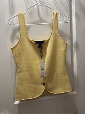 Zara Light Yellow Women's Knit Tank Top